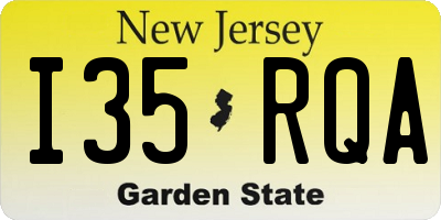 NJ license plate I35RQA