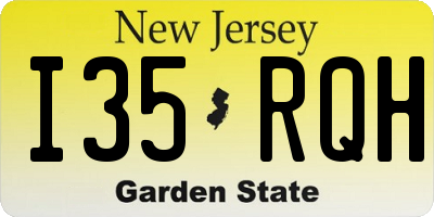 NJ license plate I35RQH