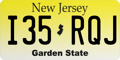 NJ license plate I35RQJ