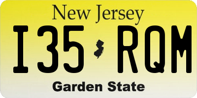 NJ license plate I35RQM