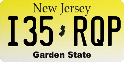 NJ license plate I35RQP