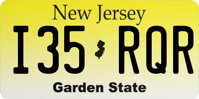 NJ license plate I35RQR