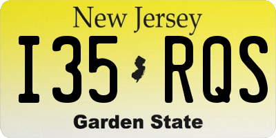 NJ license plate I35RQS