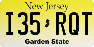 NJ license plate I35RQT