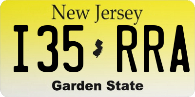 NJ license plate I35RRA