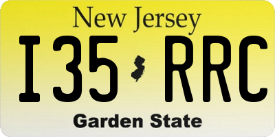 NJ license plate I35RRC