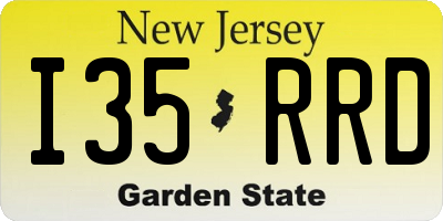 NJ license plate I35RRD