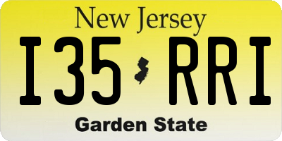 NJ license plate I35RRI