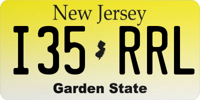 NJ license plate I35RRL
