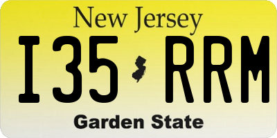 NJ license plate I35RRM