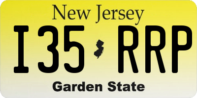 NJ license plate I35RRP