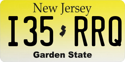 NJ license plate I35RRQ
