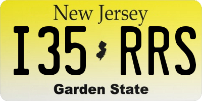 NJ license plate I35RRS