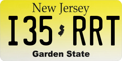 NJ license plate I35RRT