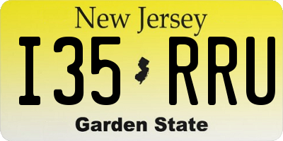 NJ license plate I35RRU