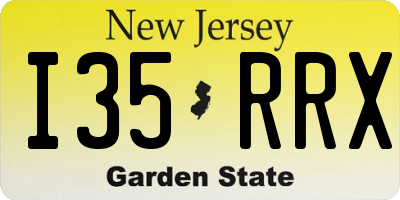 NJ license plate I35RRX