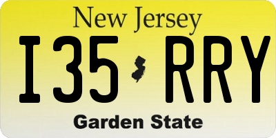 NJ license plate I35RRY