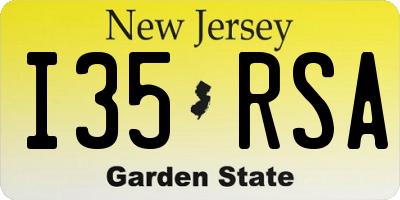 NJ license plate I35RSA