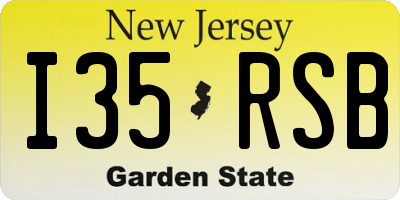 NJ license plate I35RSB