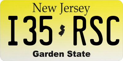 NJ license plate I35RSC