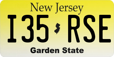 NJ license plate I35RSE