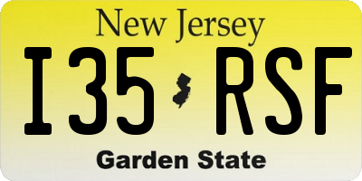NJ license plate I35RSF