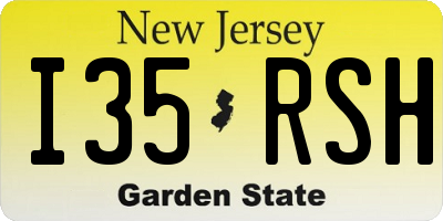 NJ license plate I35RSH
