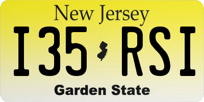 NJ license plate I35RSI