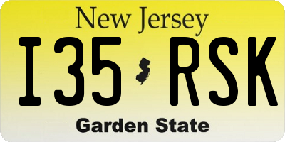 NJ license plate I35RSK