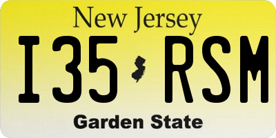 NJ license plate I35RSM