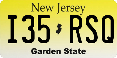 NJ license plate I35RSQ