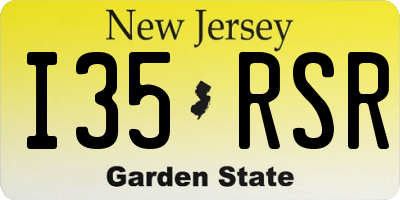 NJ license plate I35RSR