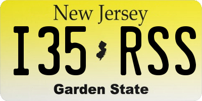 NJ license plate I35RSS