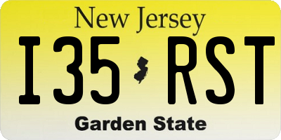 NJ license plate I35RST