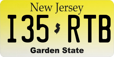 NJ license plate I35RTB
