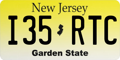 NJ license plate I35RTC