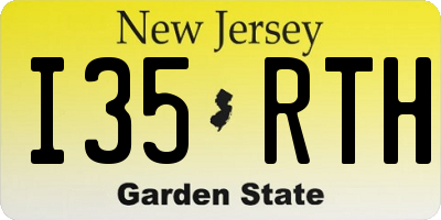 NJ license plate I35RTH