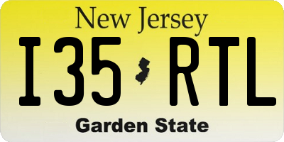 NJ license plate I35RTL