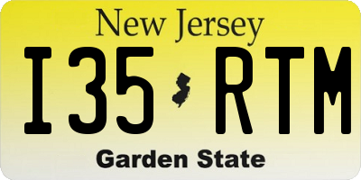 NJ license plate I35RTM