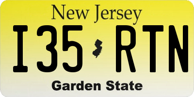 NJ license plate I35RTN