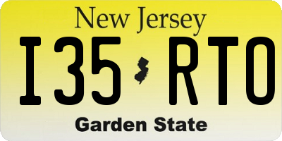 NJ license plate I35RTO