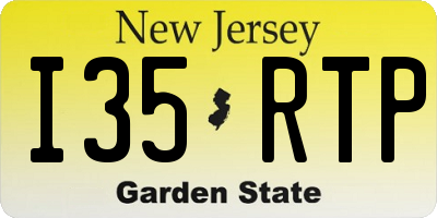 NJ license plate I35RTP