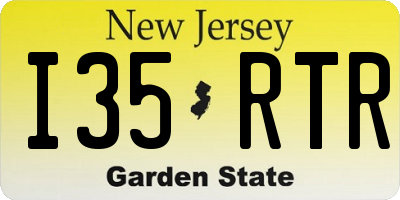 NJ license plate I35RTR