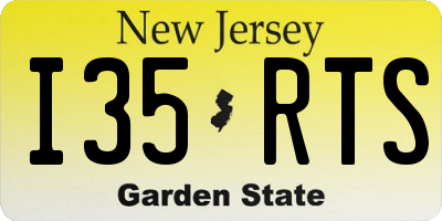NJ license plate I35RTS