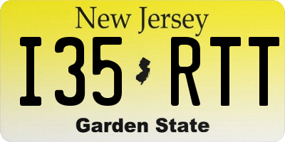 NJ license plate I35RTT