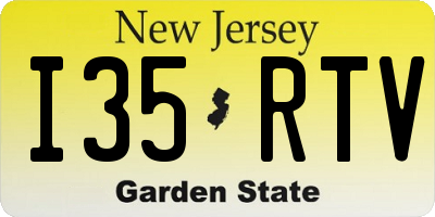 NJ license plate I35RTV