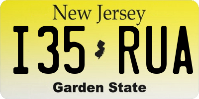 NJ license plate I35RUA
