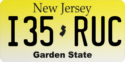 NJ license plate I35RUC