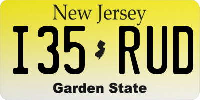 NJ license plate I35RUD