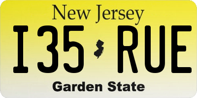 NJ license plate I35RUE